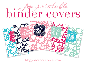 Free Printable Binder Covers by Jessica Marie Design