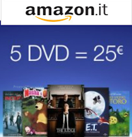 Logo Codice sconto Amazon offerta 5 DVD