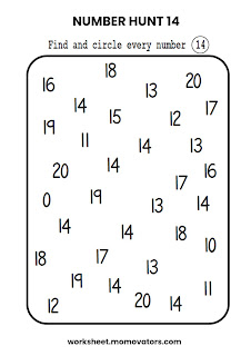 number recognition worksheet, number hunt worksheets, number hunt worksheet, number hunt worksheet for preschool, free printable number hunt worksheets, number find worksheets, preschool number hunt, number 11 to 20 hunt worksheet  @momovators