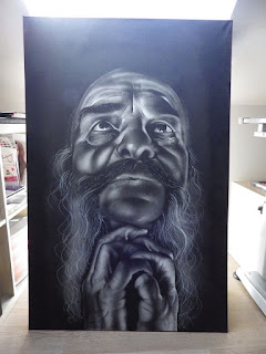 Mr Flash Airbrush on Canvas