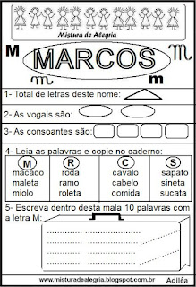 Brincando com os nomes-Marcos