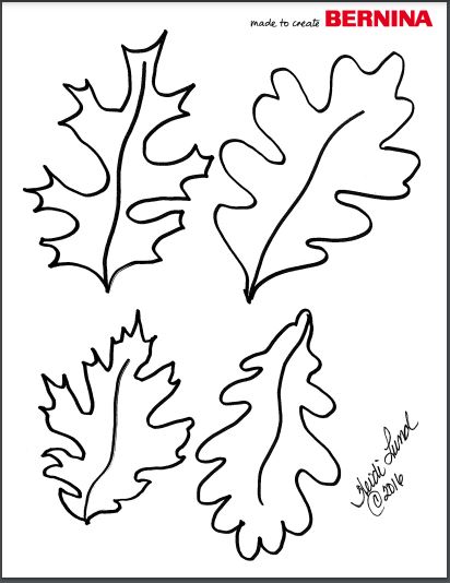 Heidi Lund leaf templates for Bernina