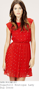 Billie Faiers' Sugarhill Boutique Lady Bug Red Ladybird Print Cap Sleeve . (sw )