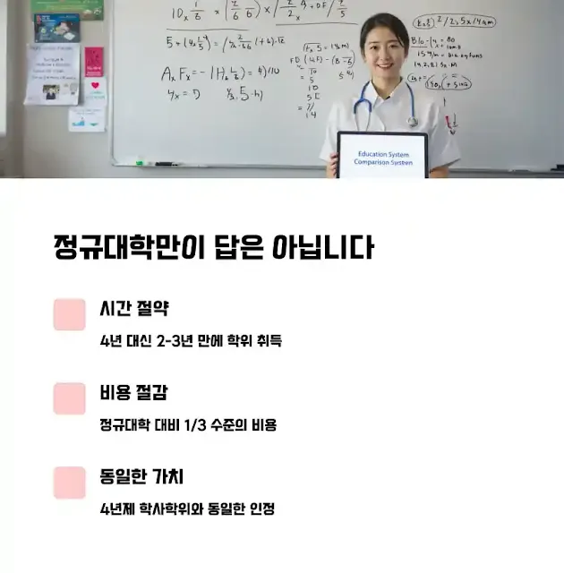 정규대학만이 답은 아닙니다