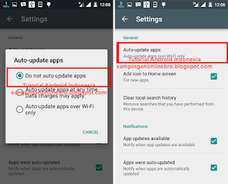 setting otomatis update android 2