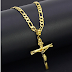 Real 10k Yellow Solid Fine Gold GF Jesus Cross Crucifix Charm Big Pendant
