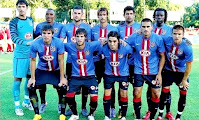 CLUB ATLÉTICO DE MADRID - Madrid, España - Temporada 2010-11 - Joel, Perea, Mario Suárez, Valera, Diego Costa e Ibrahima; Cabrera, Rubén Pérez, Alberto Perea, Juanito y Camacho - R. S. D. ALCALÁ 2 (Moya y Garci), ATLÉTICO DE MADRID 8 (Rubén Pérez, Perea, Juanito, Fran Mérida (2), Jurado, Salvio y Mínguez) - 17/07/2010 - Partido amistoso de pretemporada - Alcalá de Henares (Madrid), estadio Virgen del Val