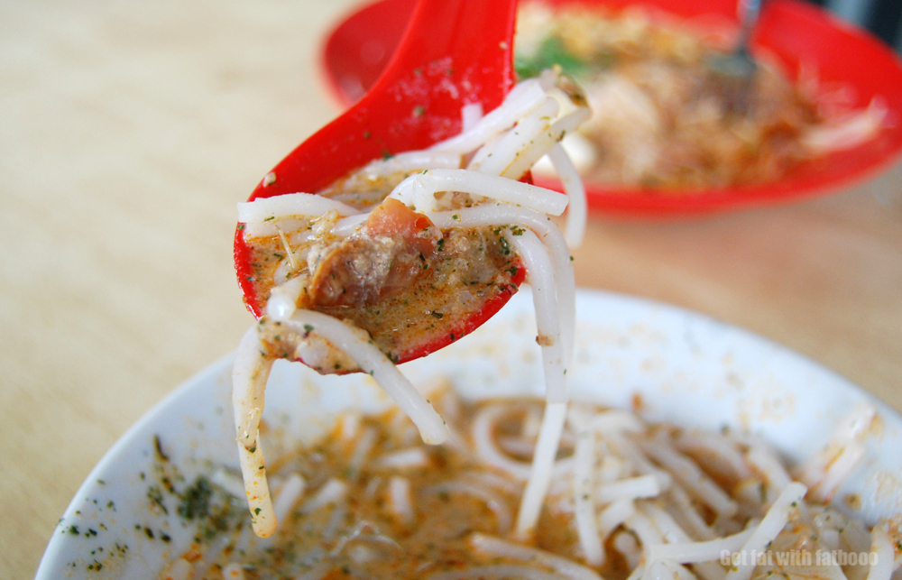 laksa lemak. a genuine bowl of laksa,