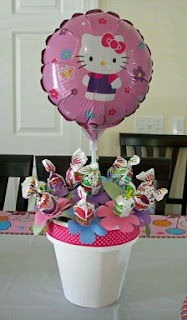 Children parties, Hello Kitty centerpieces decorations