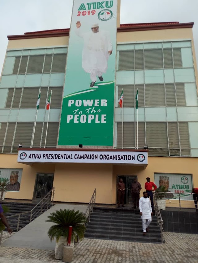 Atiku's First Day At Work @ Atiku Presidential Campaign Office [PHOTOS]