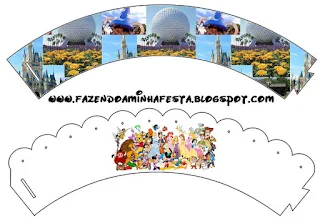 Disney Parks: Free Party Printables. Disney Parks Free Printable Cupcake Wrappers.