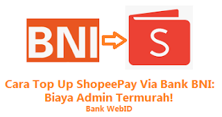 Cara Top Up ShopeePay Via Bank BNI: Biaya Admin Termurah!