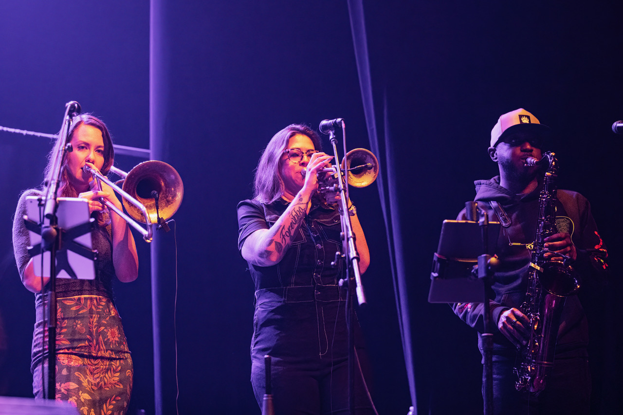 Natalie Cressman, Jennifer Hartswick & James Casey @ the Warfield (Photo: Sean Reiter)