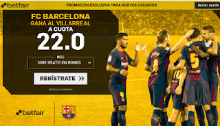 betfair supercuota Barcelona gana a Villareal 9 mayo