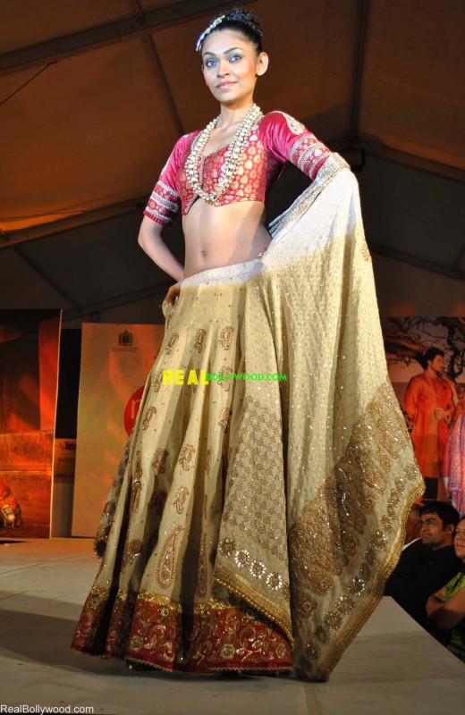 Fashion Model in Bridal Saree at Gitanjali Fashion Show