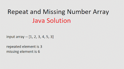 Repeat and Missing Number Array Java - The Coding Shala