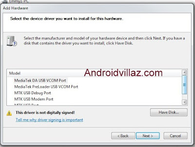 Preloader USB VCom Drivers MTK65XX On Your Pc