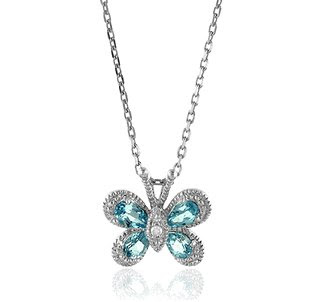 Diamond Accent Butterfly Pendant