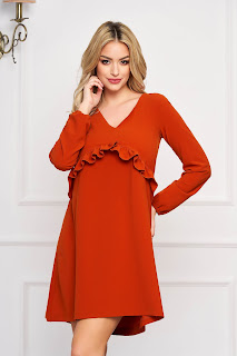 Rochie StarShinerS caramizie scurta de zi 