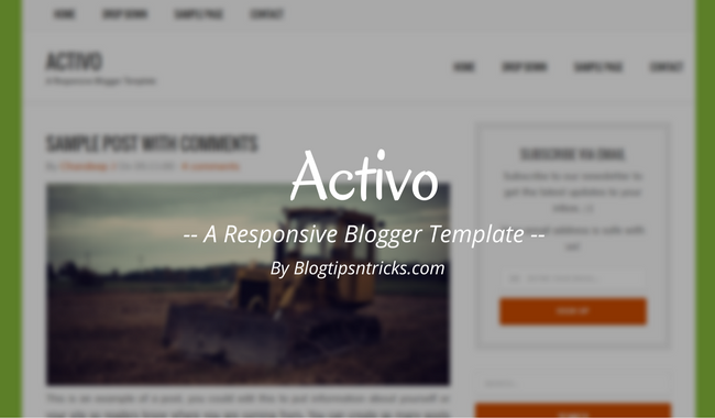 Activo a responsive blogger template