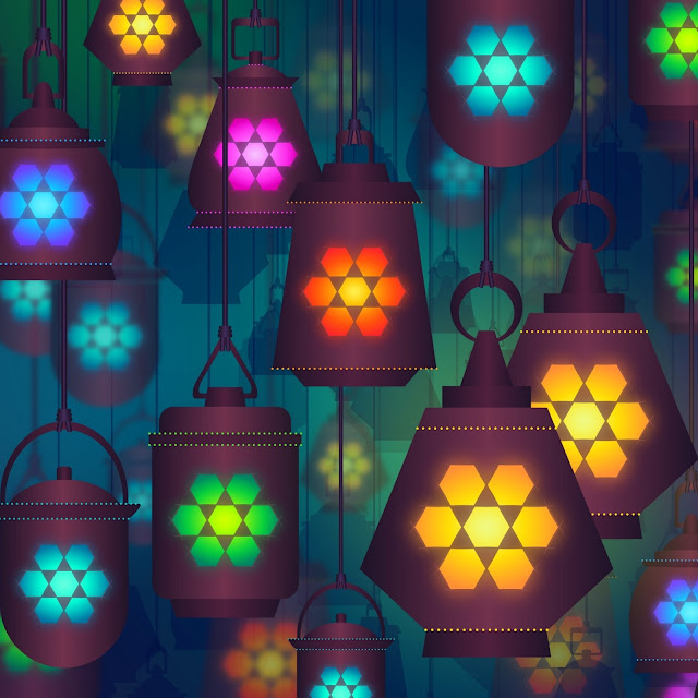 Lanterns Colorful Girly Floral