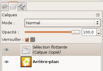 gimp affichage calques