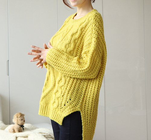 Cable Knit Plus Size Sweater