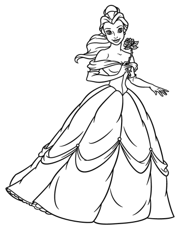 Coloring Pages: Belle coloring pages from Beauty and the ...