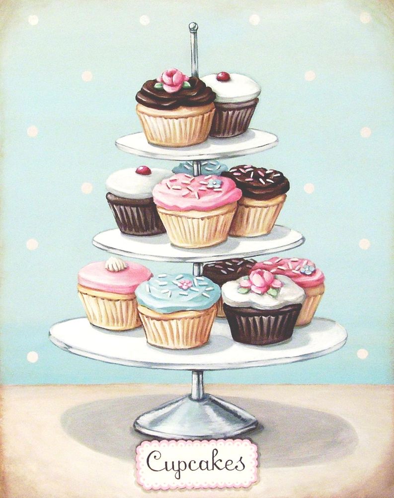 Voici gâteaux  dessins book une de jolis  vintage sélection cupcakes de  représentant