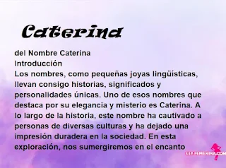 significado del nombre Caterina