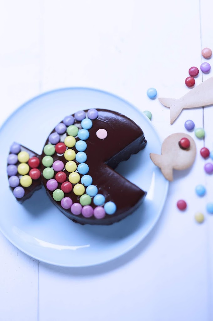 Gâteau poisson au chocolat et bonbons