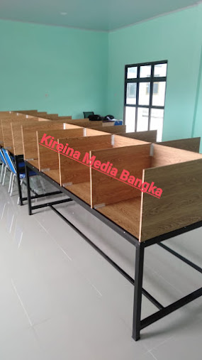 KURSI PEGAWAI / KARYAWAN / SISWA (Rangka Besi + Solid Wood)