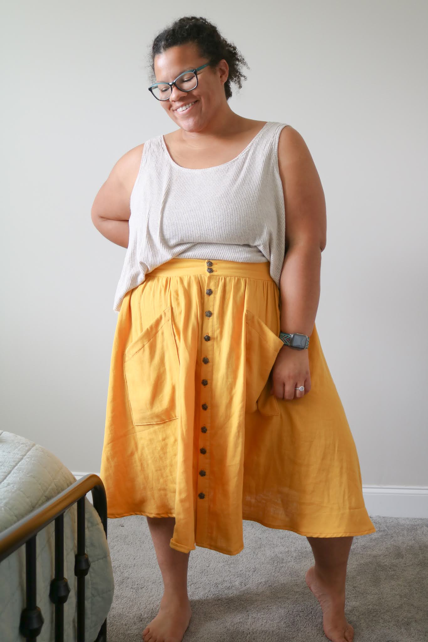 DIY Quick and Easy High Waisted Pencil Skirt - Beaute' J'adore
