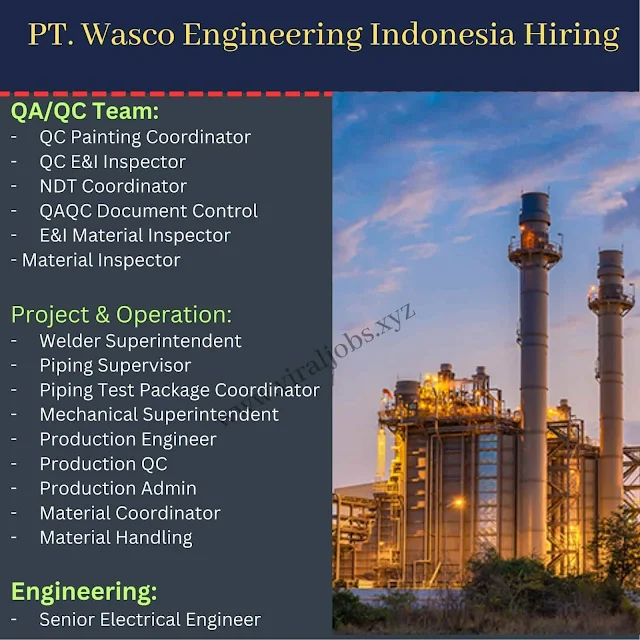 PT. Wasco Engineering Indonesia Hiring