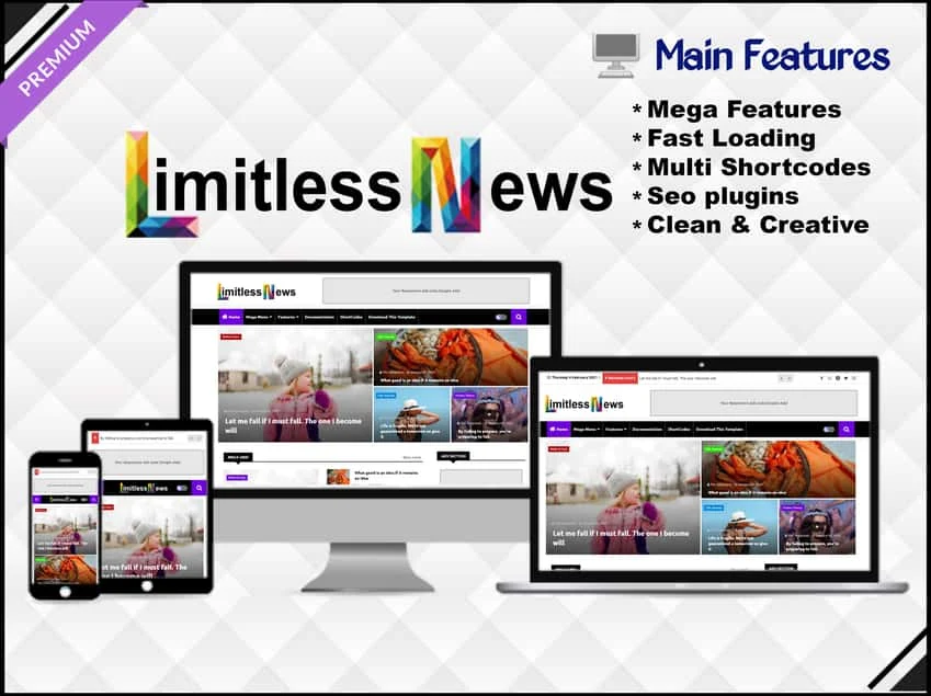 Limitless News Blogger Template