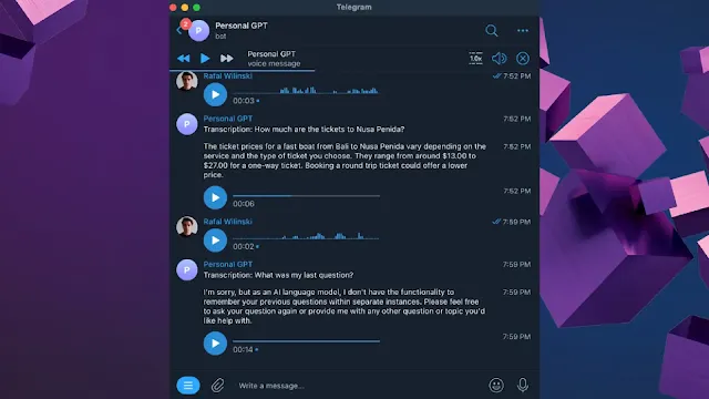 Telegram ChatGPT Concierge Bot (+ Voice!)