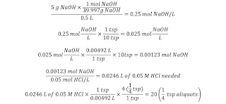 Titration math