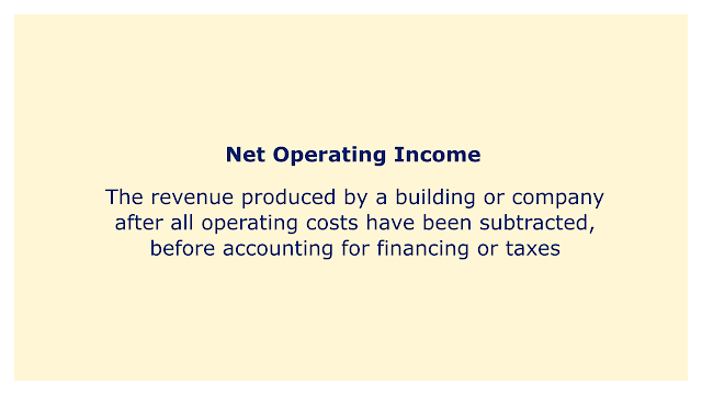 The revenue produced by a building or company after all operating costs have been subtracted, before accounting for financing or taxes.