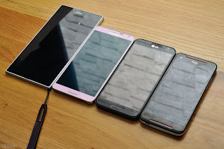 Compare phablet, Xperia Z Ultra, Galaxy Note 3, G Optimus Pro and  HTC Butterfly S