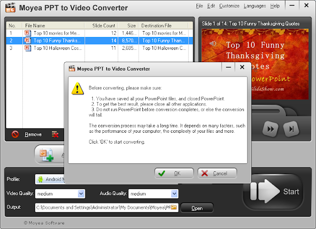 Convert PowerPoint to Videos