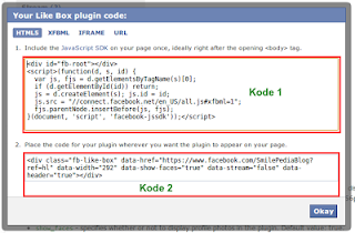 Cara Membuat kotak like fans page di blog
