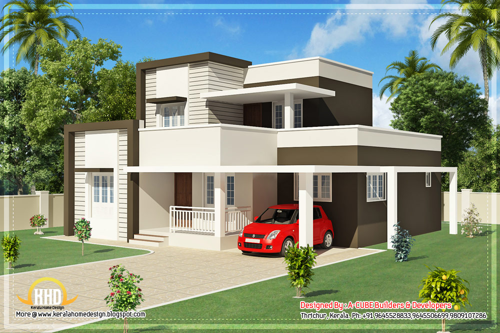  Contemporary  Kerala  home  design  1800  Sq  Ft  home  appliance