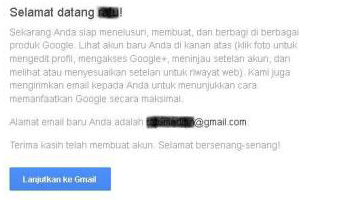 lanjutkan ke gmail