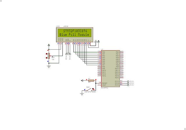 STM32F103C8T6 Blue Pill And Character LCD Interfacing In 8-Bit Mode Example