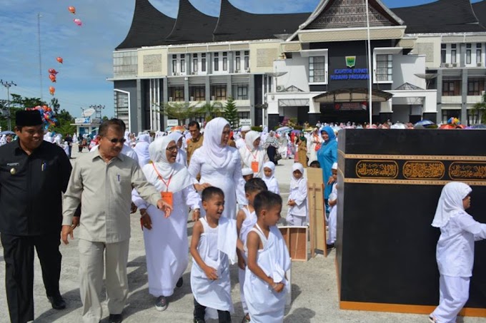 Ratusan Murid PAUD "Manasik" Haji di Lapangan IKK Paritmalintang