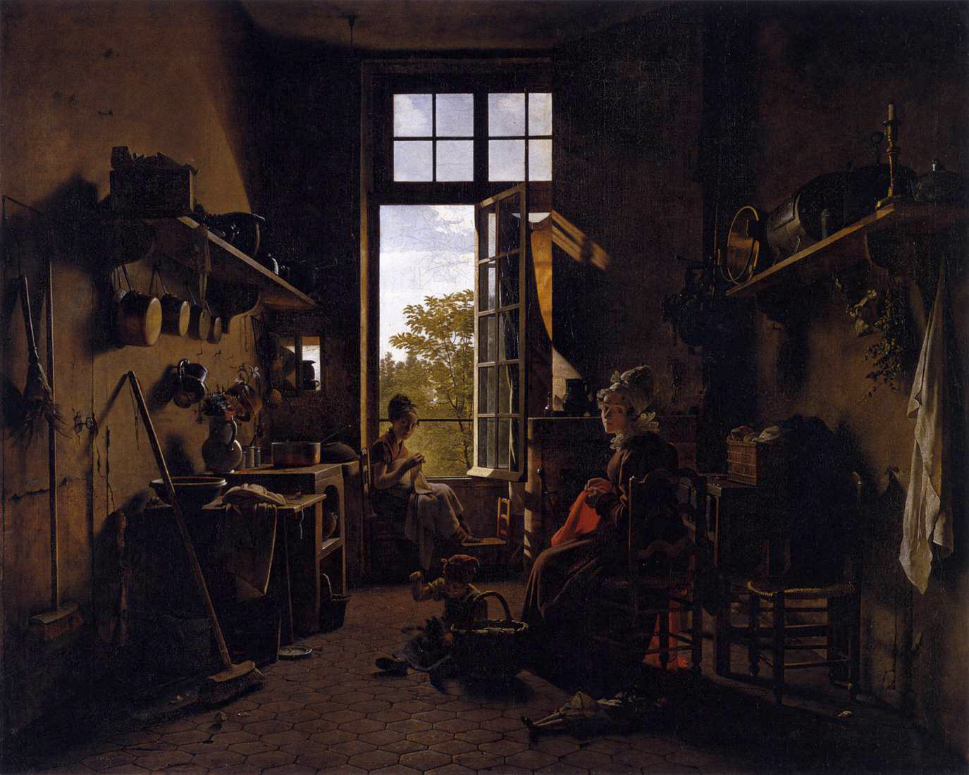 Martin-Drolling-Interior-of-a-kitchen-Louvre