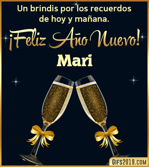 Brindis de feliz año nuevo mari