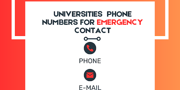 Universities  Phone numbers for emergency contact