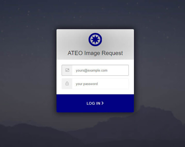 Secure login for access to the  Insight Observatory ATEO Educational Image Request Form.