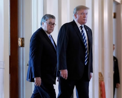 William Barr and Donald Trump